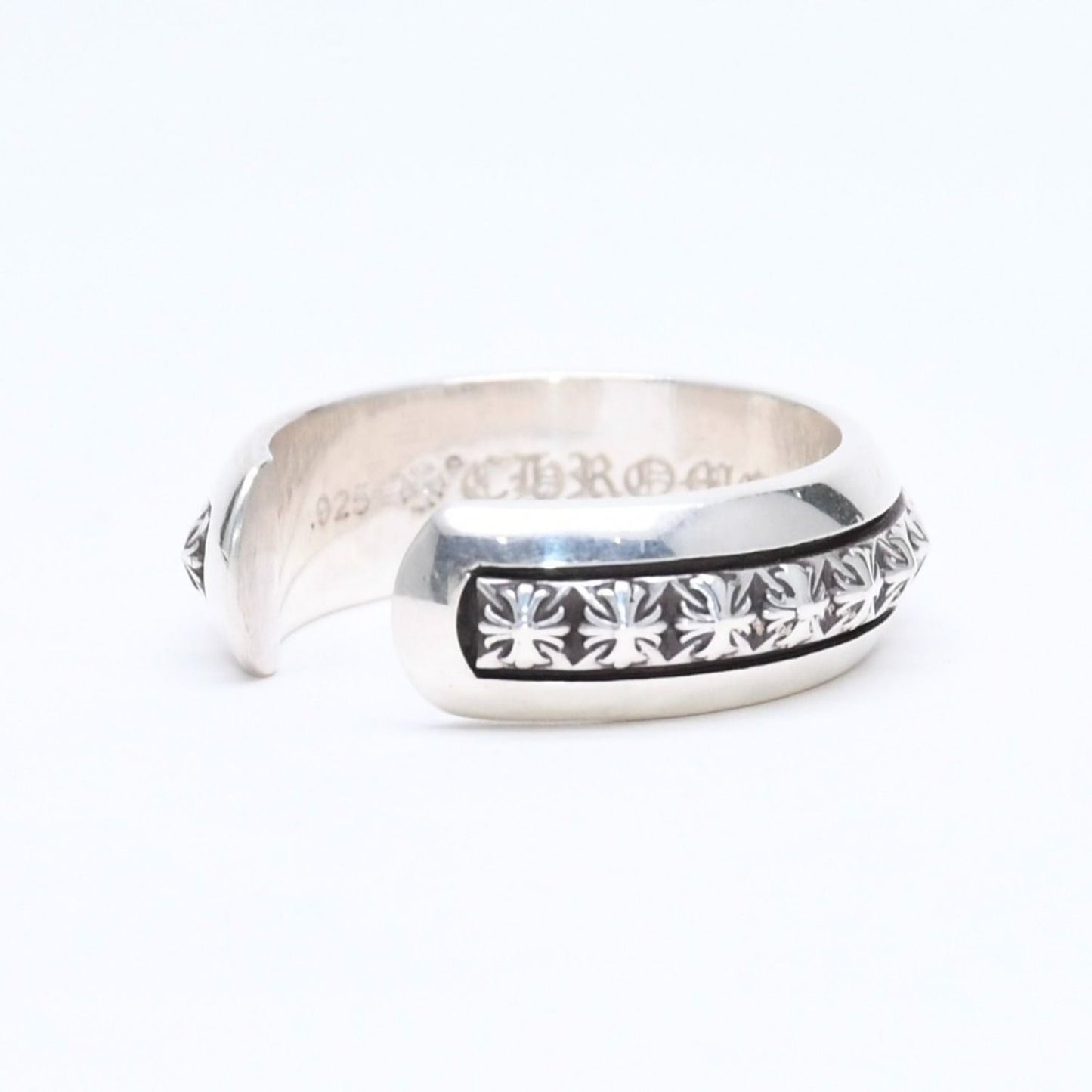 Chrome Hearts CH Plus Pyramid Open Band CH Ring — view 6