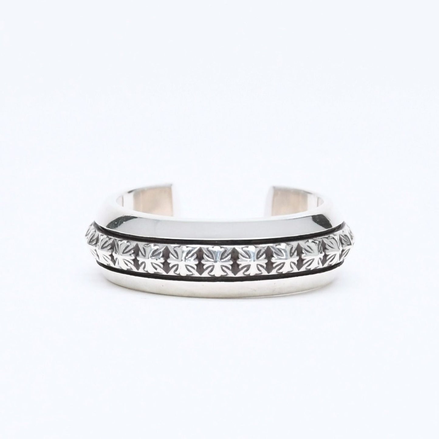 Chrome Hearts CH Plus Pyramid Open Band CH Ring
