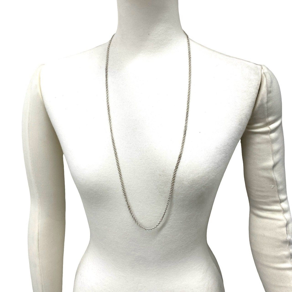 Tiffany & Co Somerset Mesh Long Necklace 925 Sterling Silver Accessory — view 2