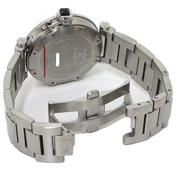 Cartier Watches Pasha Seatimer Black Dial Stainless Steel Automatic — view 3