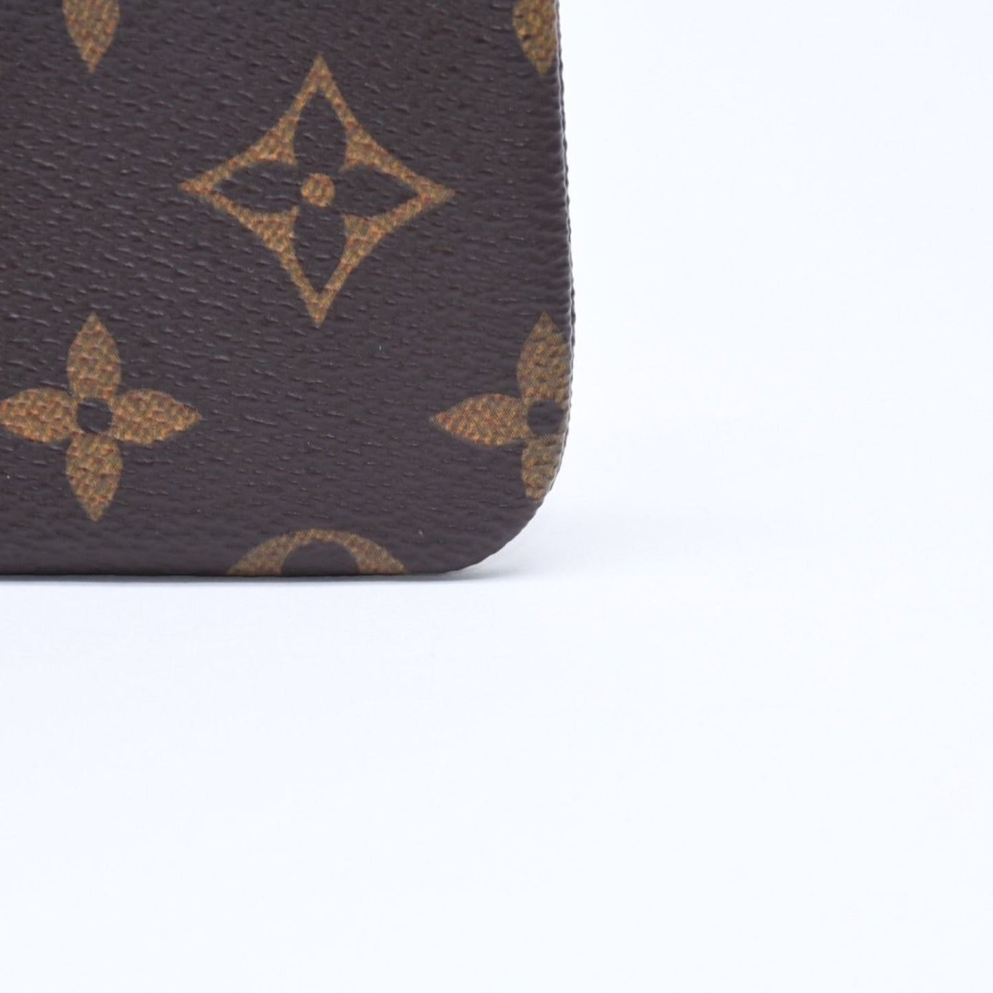 Louis Vuitton Pochette Cles Monogram Canvas Coin Purse Brown Gold — view 6