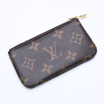 Louis Vuitton Pochette Cles Monogram Canvas Coin Purse Brown Gold — view 4