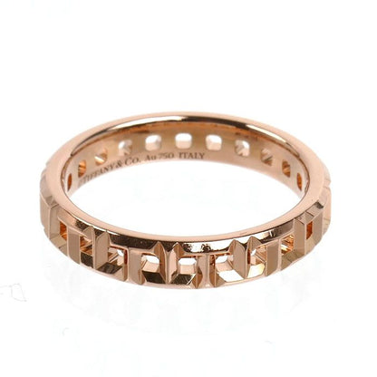 Tiffany & Co 18K Pink Gold T True Narrow Ring Vintage — view 3