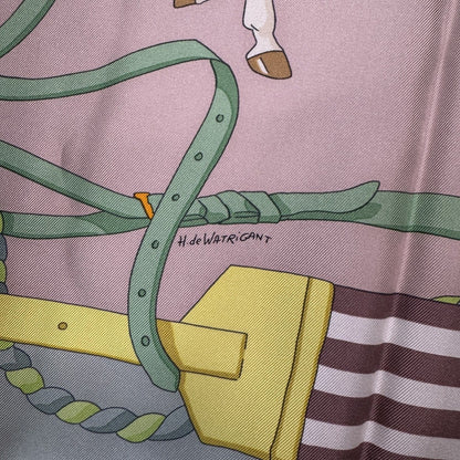 Hermes Carre 90 Ronds de Marche Ring Procession Scarf — view 6