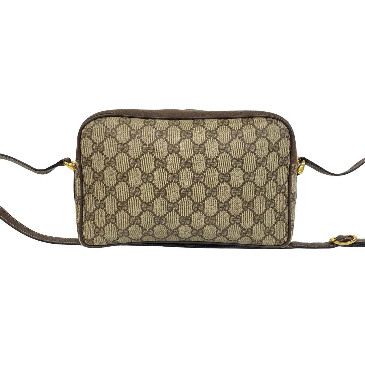 Gucci Vintage GG Logo Pattern Leather Shoulder Bag Pochette Brown — view 3