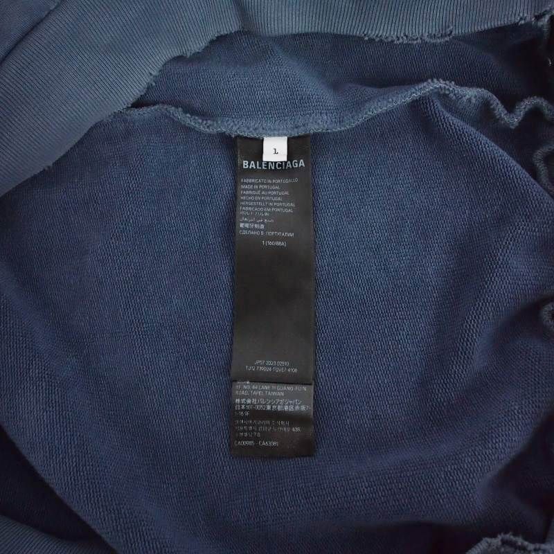 Balenciaga Demna Era Large Fit Hoodie Washed L Blue — view 8