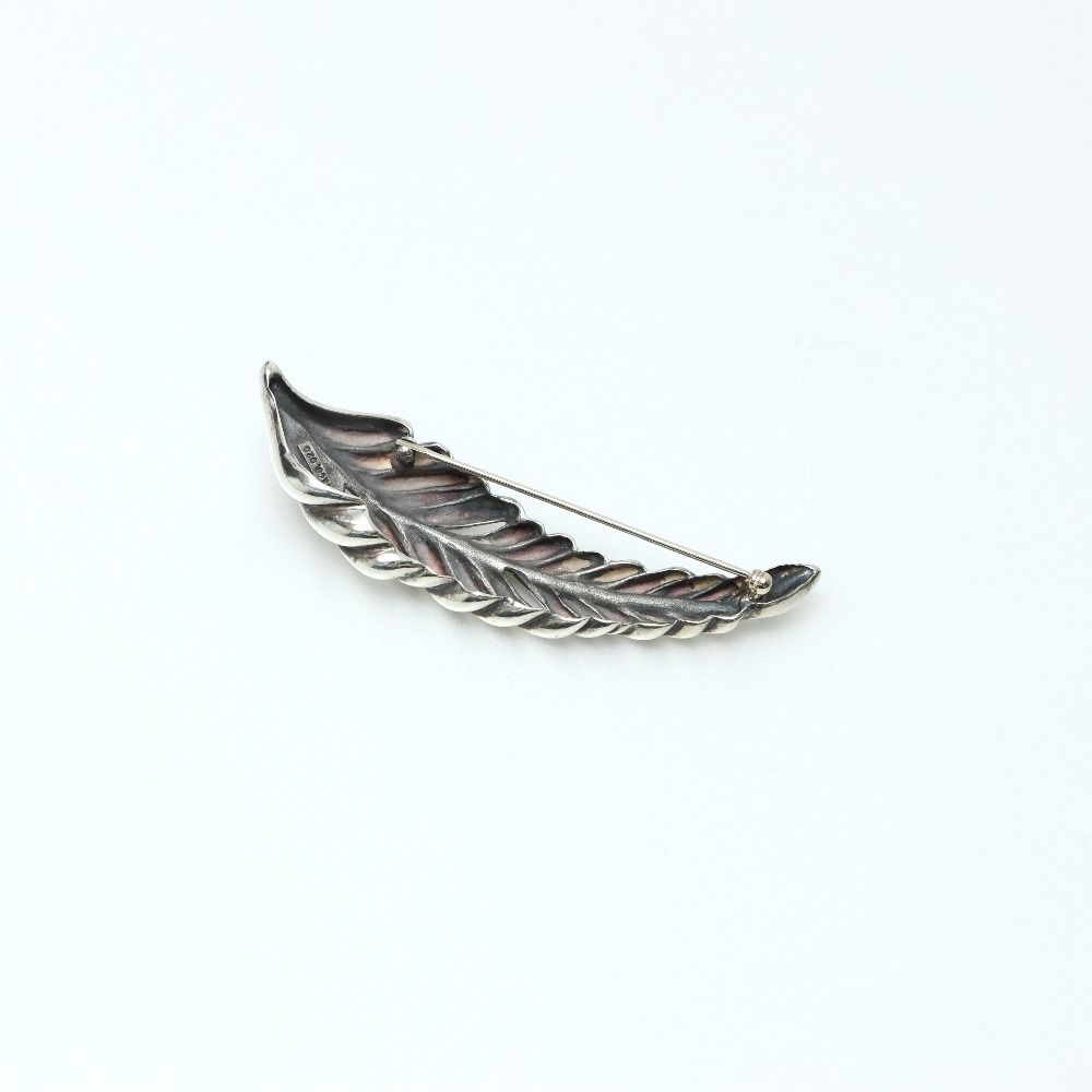 Tiffany & Co Vintage Brooch Feather 925 Sterling Silver — view 2