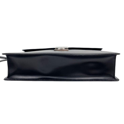 Loewe Clutch Anagram Diplomatico 361.75.001 Black Calf Leather Wristlet Silver — view 4