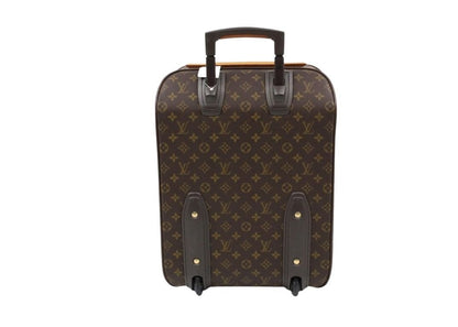 Louis Vuitton Travel Bag Pegase 45 Brown Monogram Unise 2 Wheels Gold — view 2