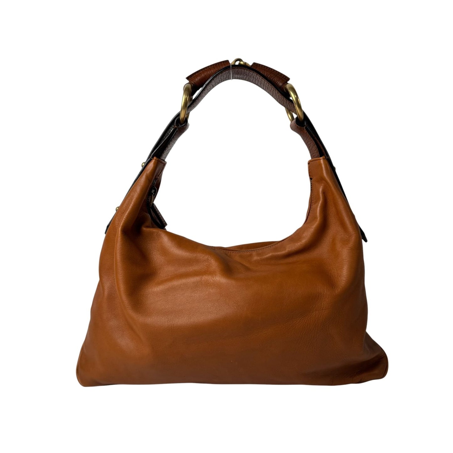 Gucci Horsebit Shoulder Bag Leather Camel
