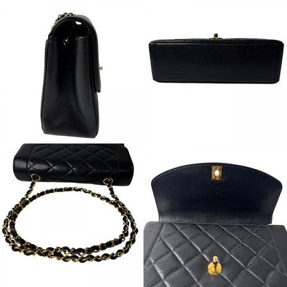 Chanel Diana Flap Quilted 25 Caviar Leather Chain Shoulder Bag — view 6