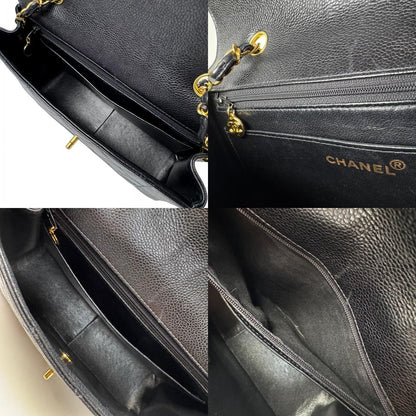 Chanel Diana Flap Quilted 25 Caviar Leather Chain Shoulder Bag — view 7