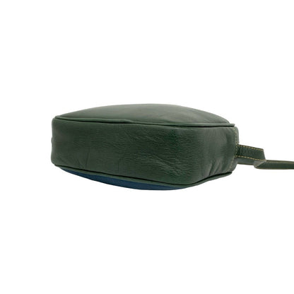 Loewe Vintage Velasquez Twist Leather Mini Shoulder Bag Pochette Green Blue — view 8