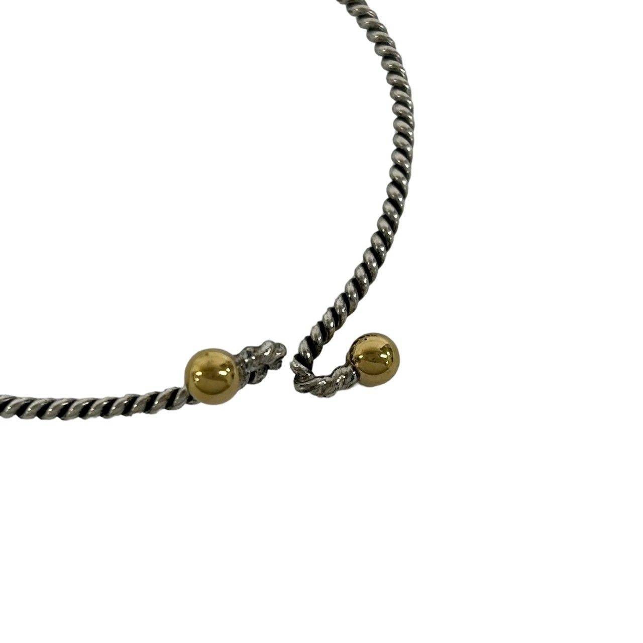 Tiffany & Co Hook Eye Twist Bracelet 925 Sterling Silver Gold 18K Bangle — view 3