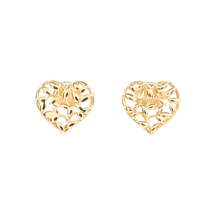 Tiffany & Co Heart Earrings Olive Leaf