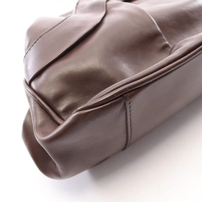 Celine Shoulder Bag Dark Brown Leather — view 8