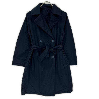 Max Mara Maxmara Studio Navy Nylon Reversible Coat 38