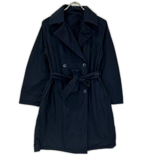 Max Mara Maxmara Studio Navy Nylon Reversible Coat 38