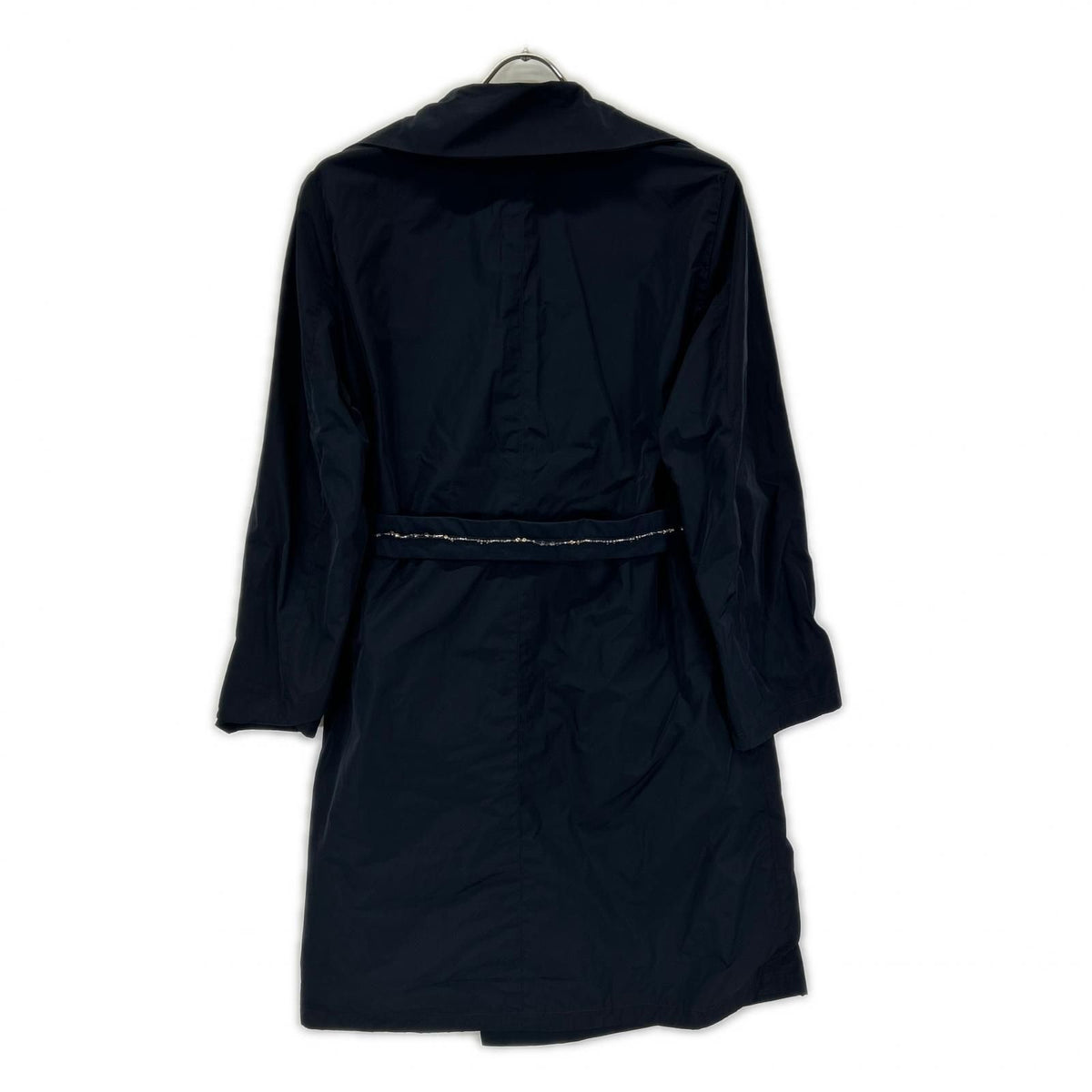 Max Mara Maxmara Studio Navy Nylon Reversible Coat 38 — view 4