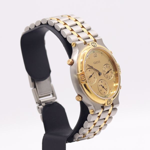 Gucci Quartz Chrono Gold Dial Watch — view 2