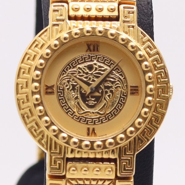 Versace Medusa Quartz Gold Dial Watch
