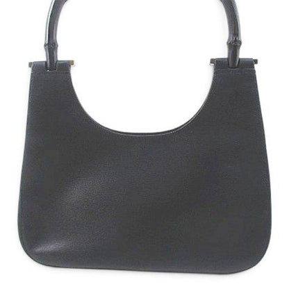 Gucci Bamboo Shoulder Bag Black Leather — view 3