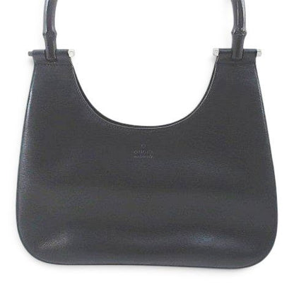 Gucci Bamboo Shoulder Bag Black Leather — view 2