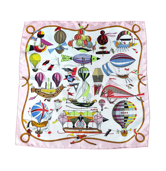 Hermes les Folies du Ciel Silk Scarf Carre 45 Sky Madness Handkerchief