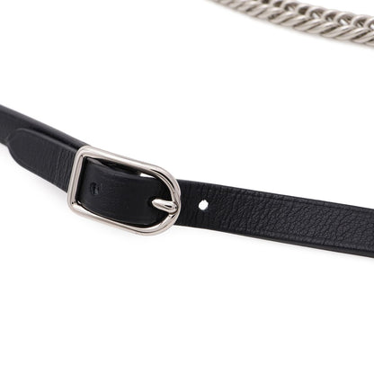 Hermes Equestre Triple Tour Choker Necklace Bracelet Gourmette Chain Veau Swift — view 4