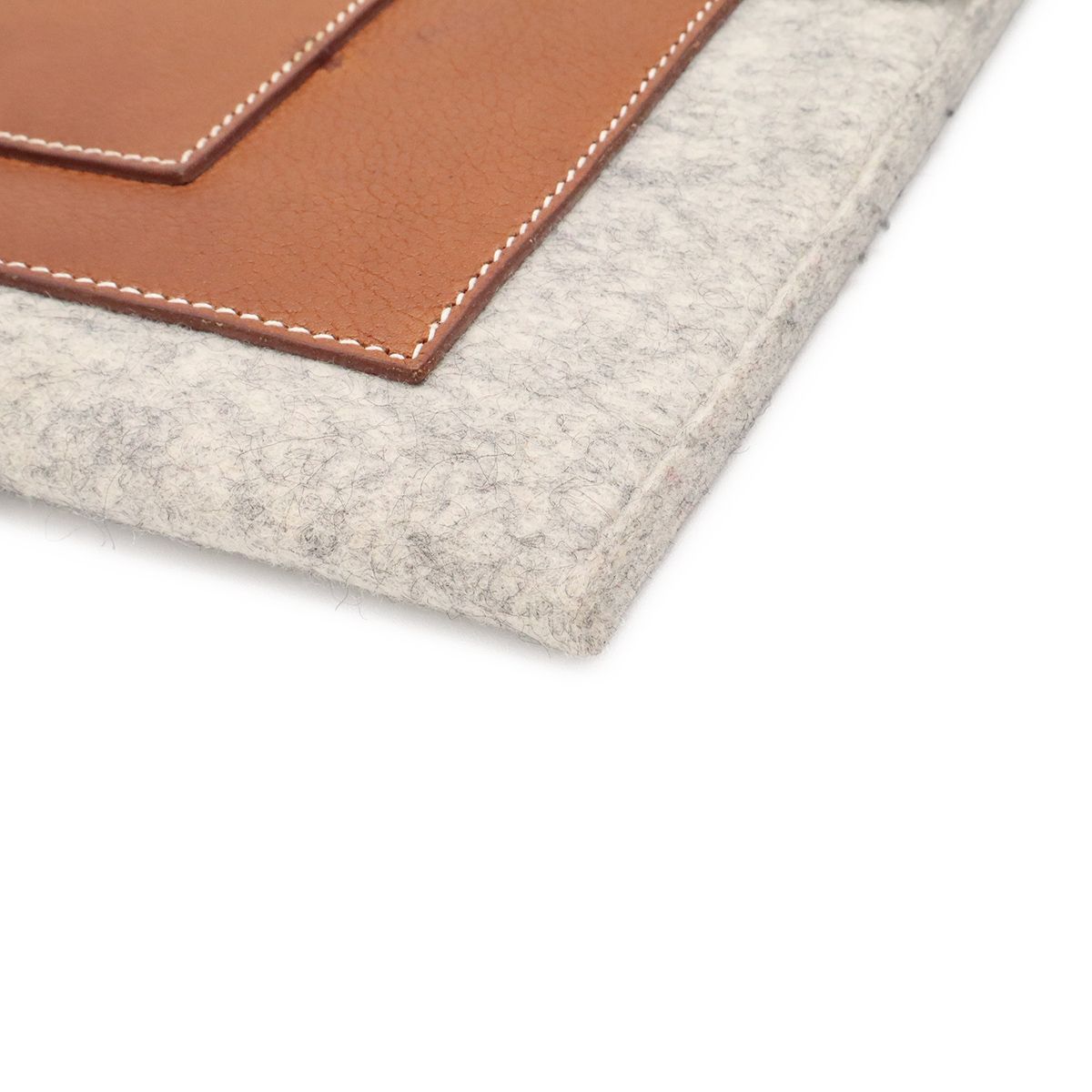 Hermes Toodoo 29 Clutch Second Pouch Business Felt Veau Epsom Light Gray Brown — view 3