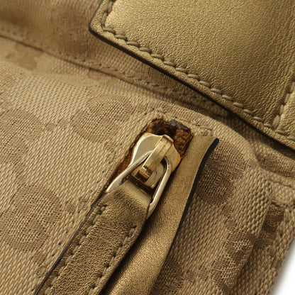 Gucci GG Canvas Sherry Line Belt Bag Waist Pouch Hip Beige Pink Metallic Gold — view 6