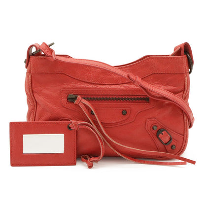 Balenciaga the Hip Shoulder Bag Pochette Crossbody 2-Way Clutch Leather