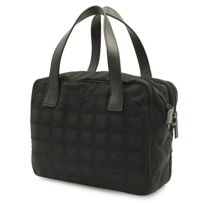 Chanel New Travel Line Handle Tote Mini Bag Nylon Jacquard Leather Black — view 2