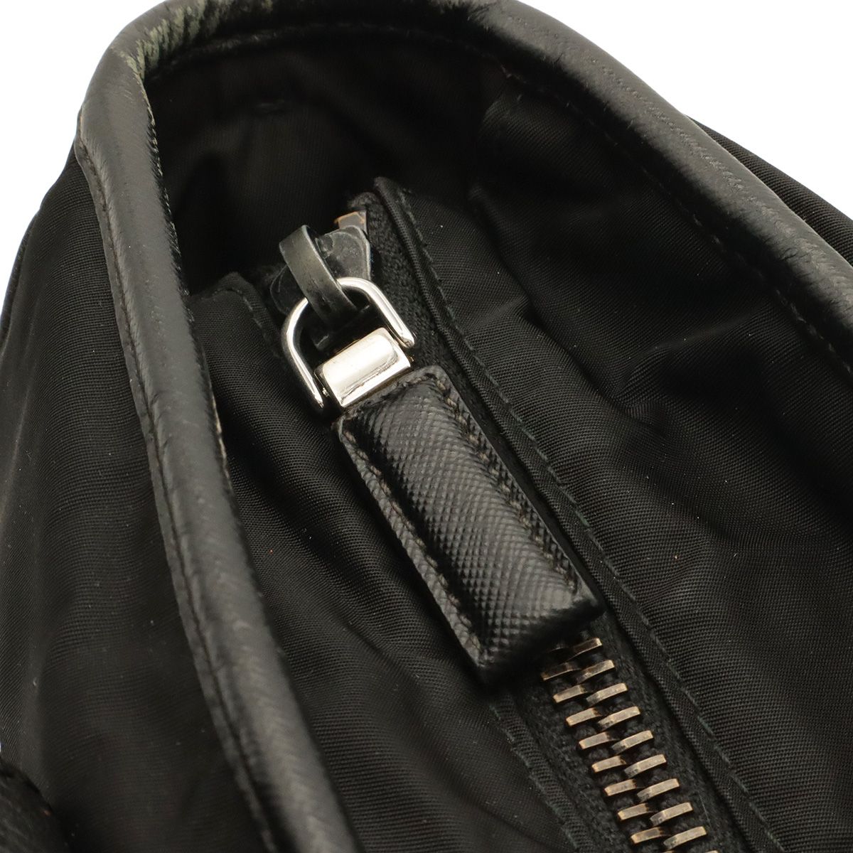 Prada Triangle Logo Tote Business 2-Way Shoulder Bag Crossbody Nylon Leather — view 6