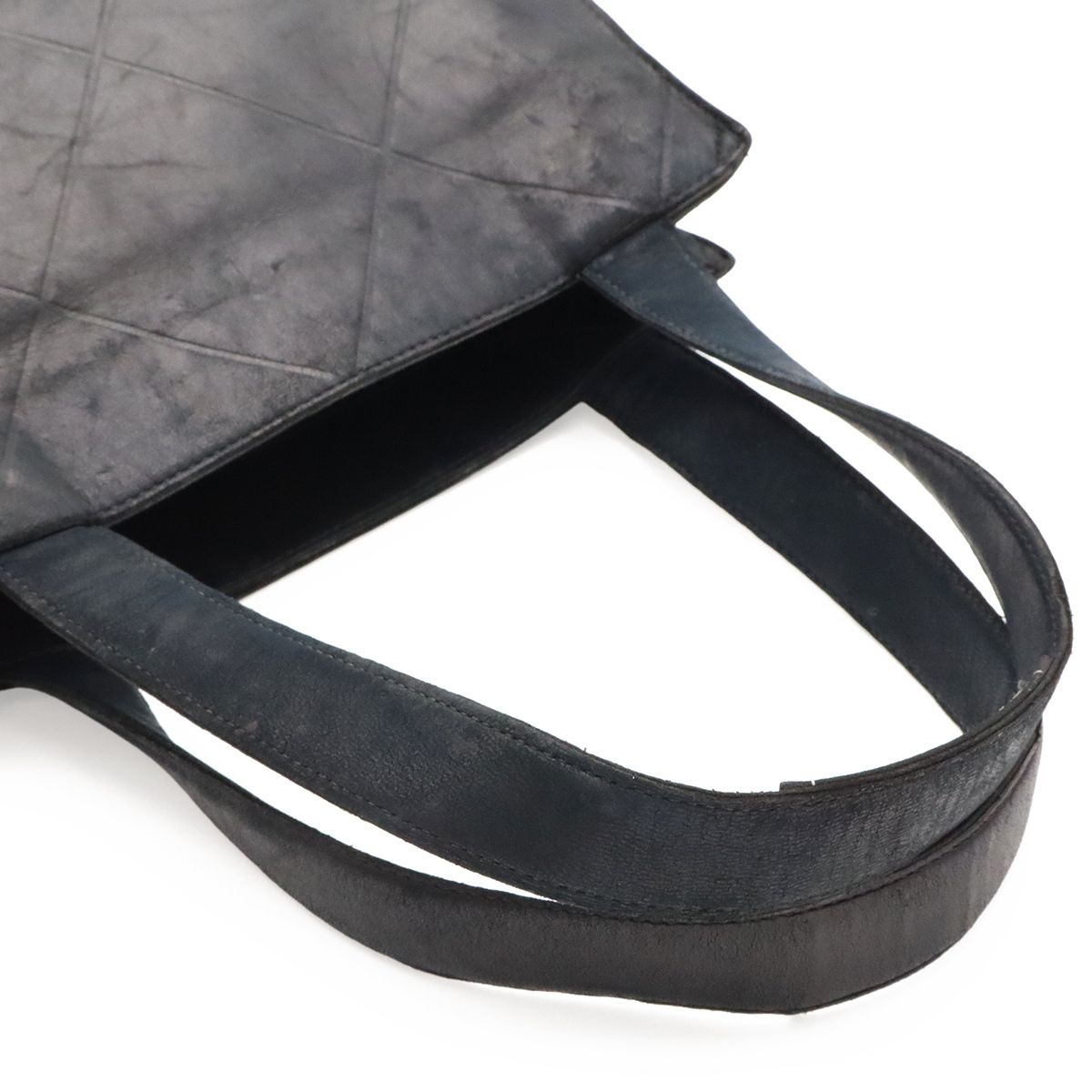 Chanel Boutique Tag Handle Tote Bag Lattice Lambskin Leather Black — view 4