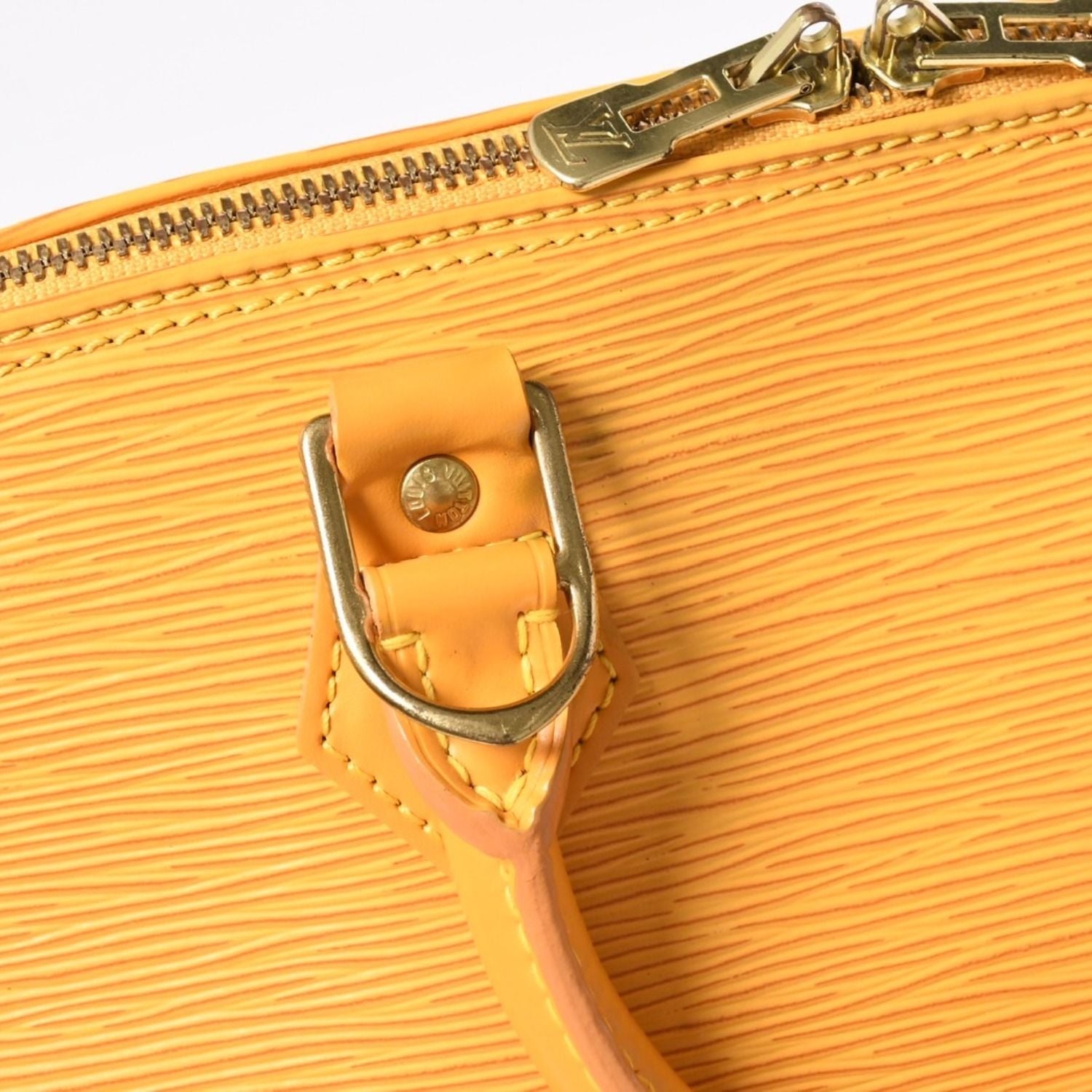 Louis Vuitton Alma Handbag Epi Leather Yellow Silver — view 8