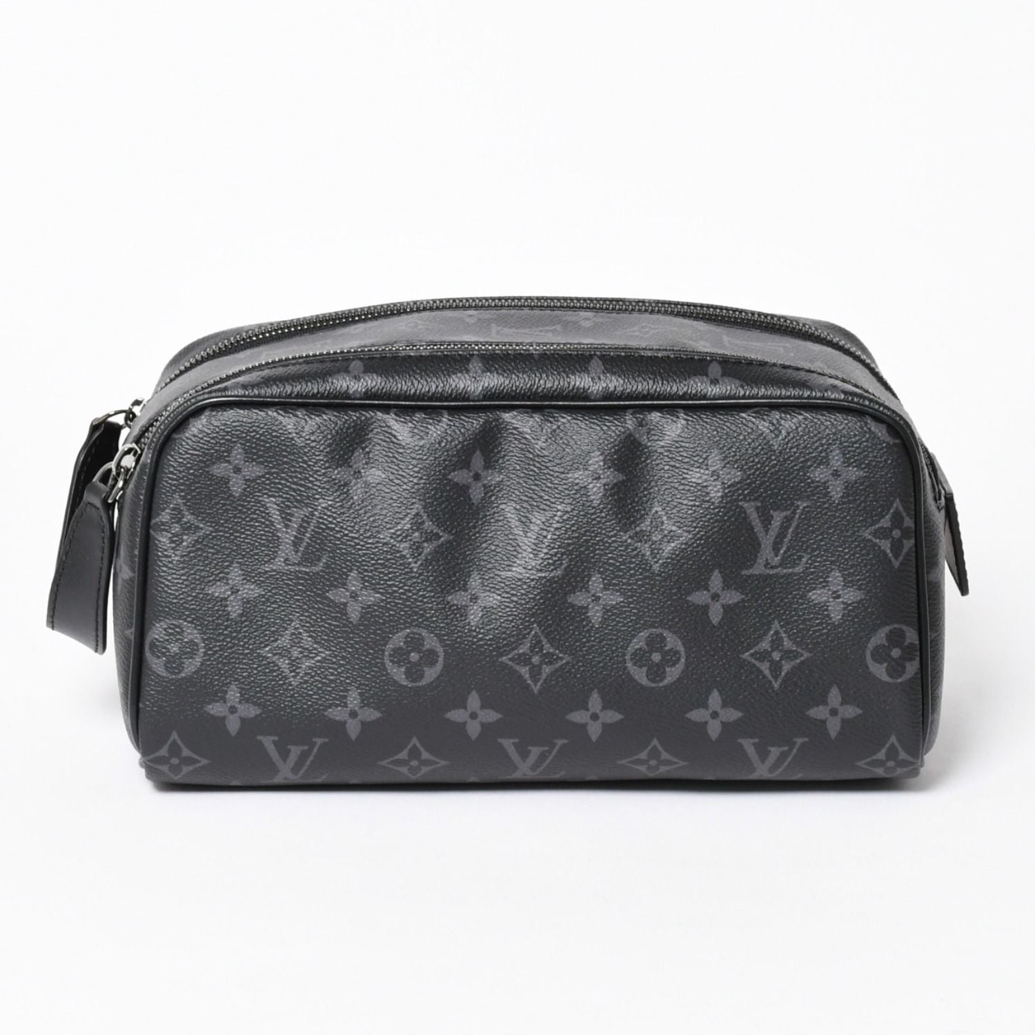 Louis Vuitton Dopp Kit Handbag Monogram Eclipse Black