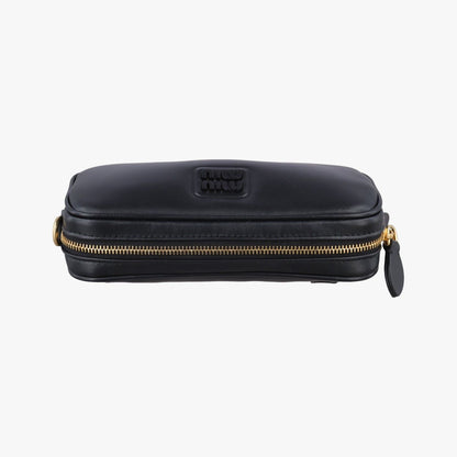 Miu Miu Logo Black Leather Handbag — view 8