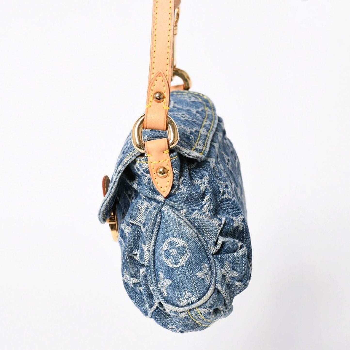 Louis Vuitton Handbag Mini Pleaty Denim Blue Monogram — view 4