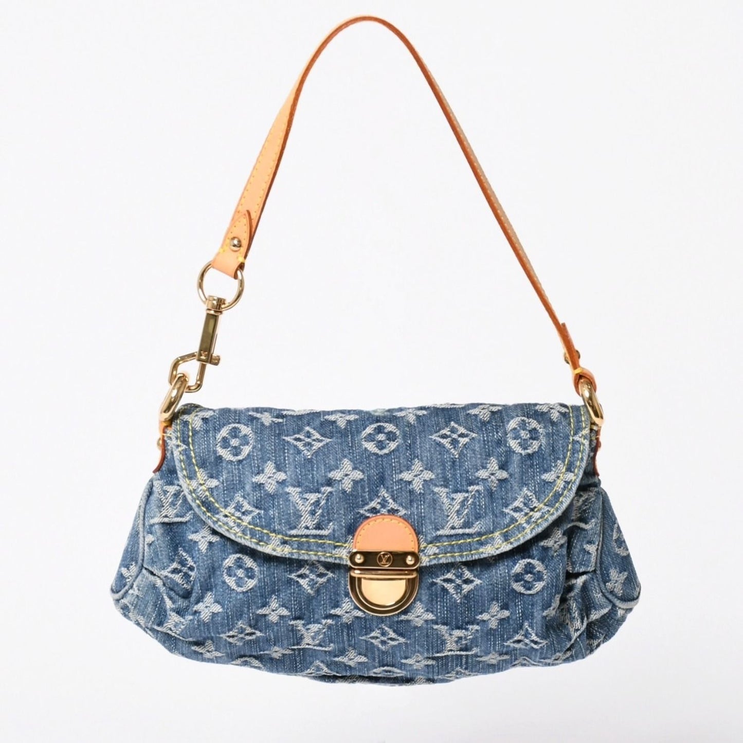 Louis Vuitton Handbag Mini Pleaty Denim Blue Monogram