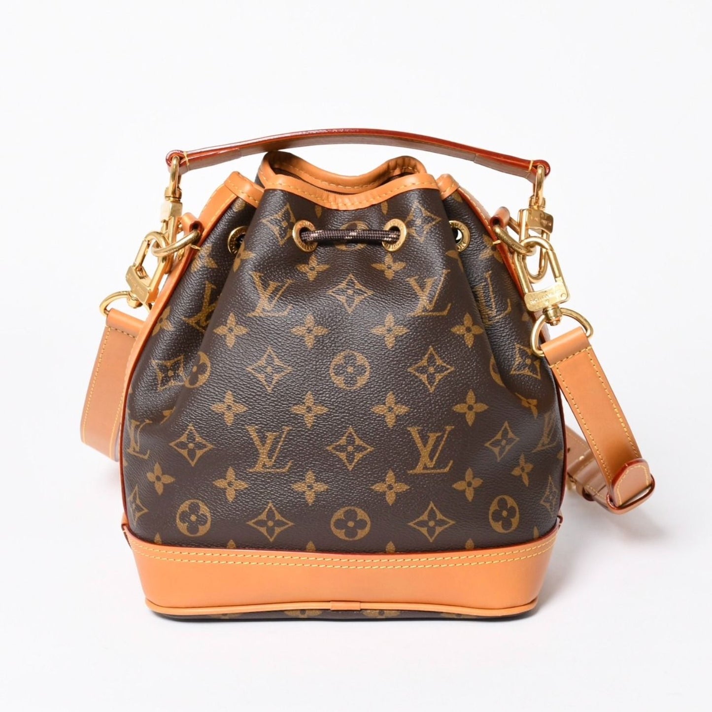 Louis Vuitton Noe Cargo Bucket Bag Brown Gold — view 3