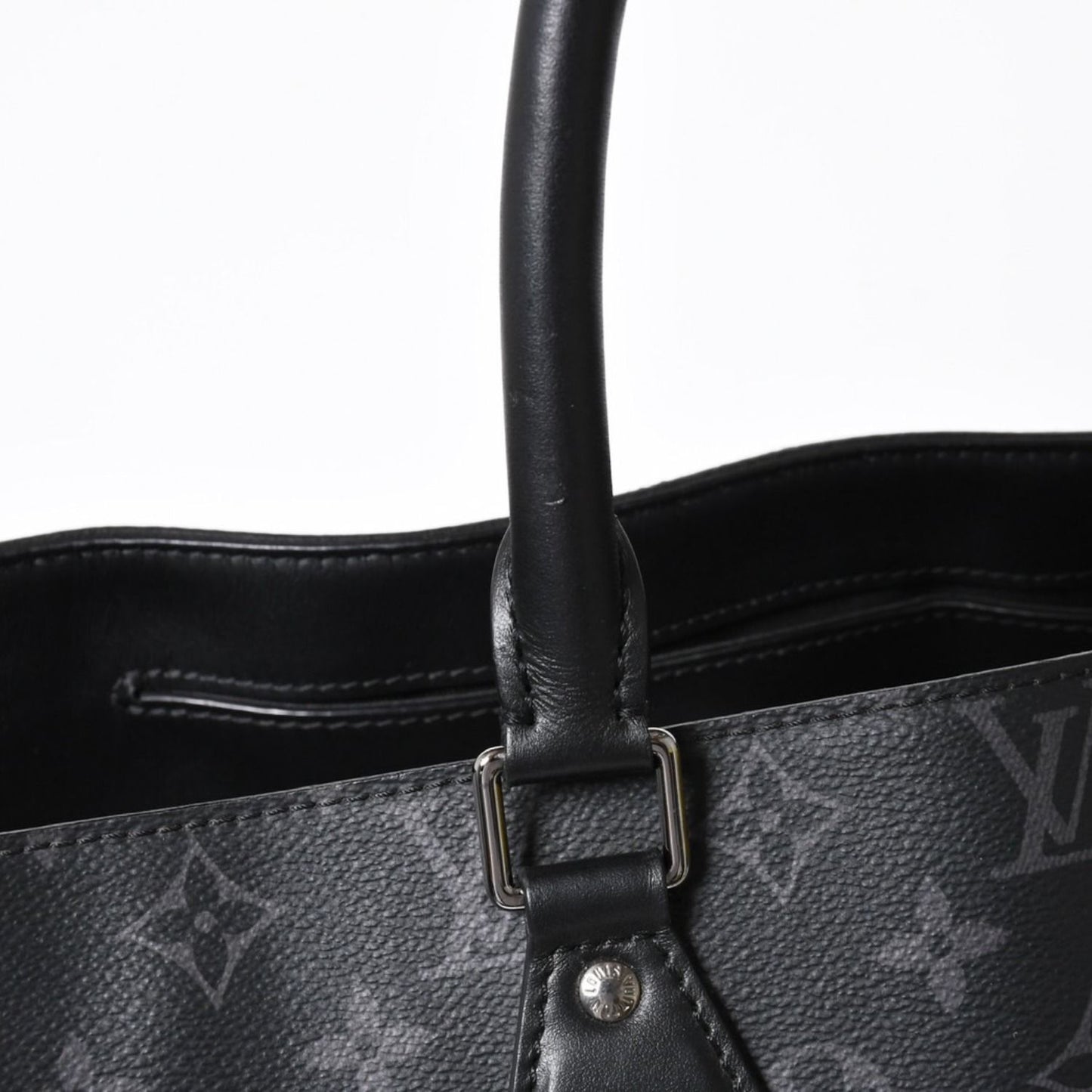 Louis Vuitton Grand Sac Tote Bag Monogram Eclipse Black Silver — view 5