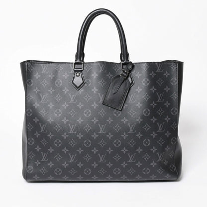 Louis Vuitton Grand Sac Tote Bag Monogram Eclipse Black Silver