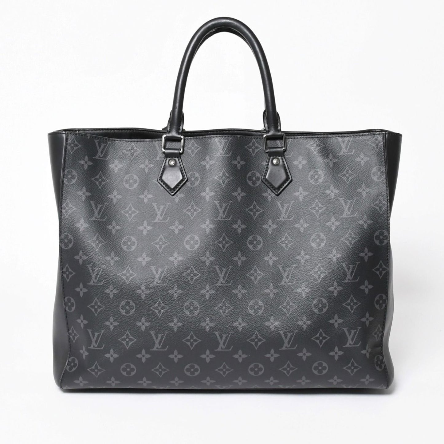 Louis Vuitton Grand Sac Tote Bag Monogram Eclipse Black Silver — view 2