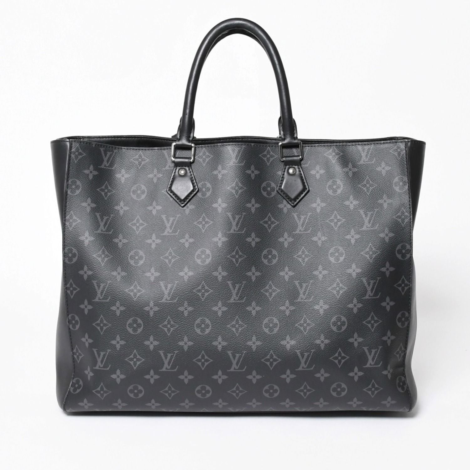 Louis Vuitton Grand Sac Tote Bag Monogram Eclipse Black Silver — view 2