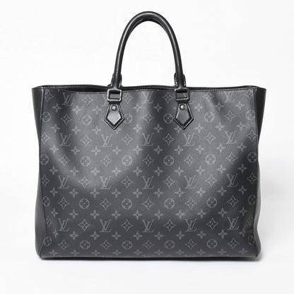 Louis Vuitton Grand Sac Tote Bag Monogram Eclipse Black Silver — view 2