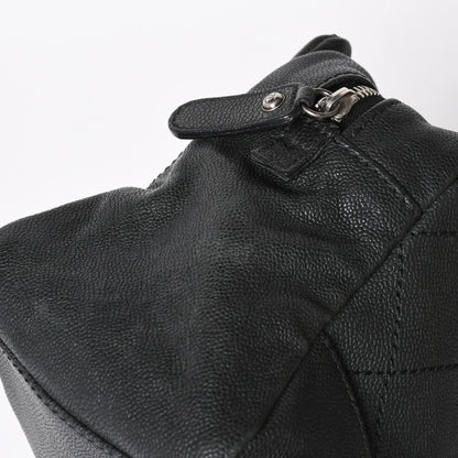Chanel Wild Stitch Chain Tote Bag CC Logo Caviar Leather Black — view 6