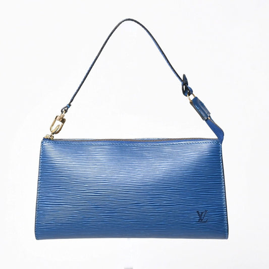 Louis Vuitton Pochette Accessoires Bag Epi Leather Blue