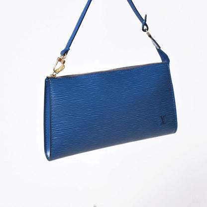 Louis Vuitton Pochette Accessoires Bag Epi Leather Blue — view 3