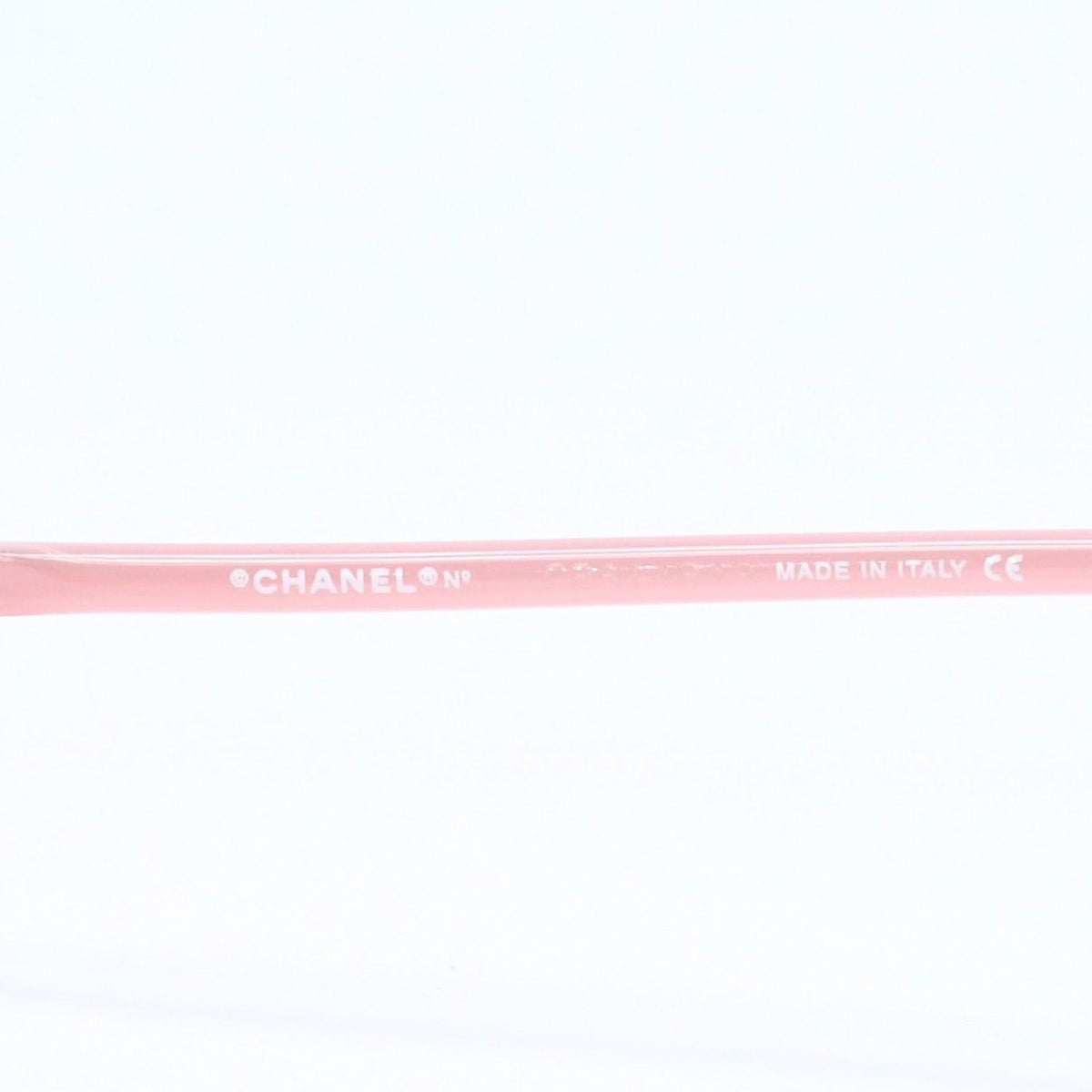 Chanel Square Shape Sunglasses Eyewear CC Logo Rhinestone Clear Pink — view 8